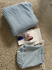 CuddleBug Baby Sling Carrier - Infant Wrap Newborn green/ white stripes