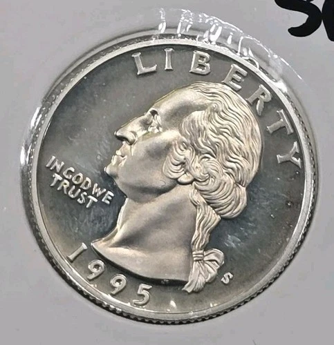 1995 S Silver Washington Quarter 25c Uncirculated Proof