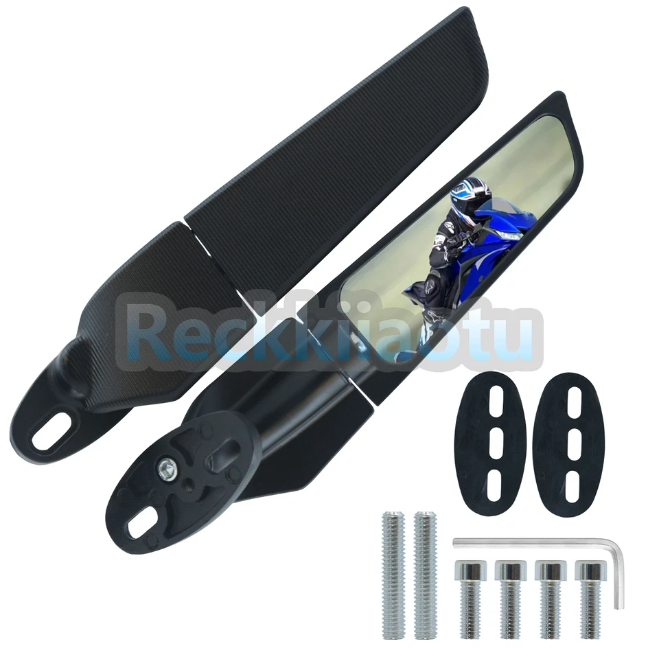 Espejos retrovisores laterales ajustables para Yamaha YZF R1 R3 R6 Foto 3 de 4