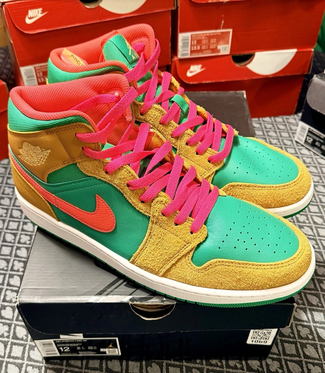 Jordan 1 SE Mid Wheat Watermelon | eBay