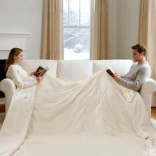 Electric Blanket King Size Dual Control - Heated Blanket with 5 Heat Settings...