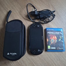 Sony PlayStation Vita Black Handheld Gaming Model PCH-2003 Console Bundle.