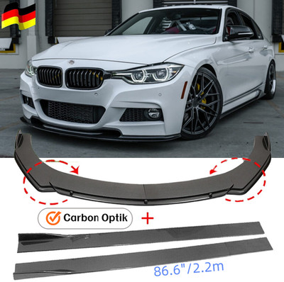Carbon Optik Spoilerschwert Frontspoiler + 2.2m Seitenschweller Für 3er F30 F31 