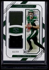 2020 Panini National Treasures #RDM-JM James Morgan Rookie Dual Materials #/99
