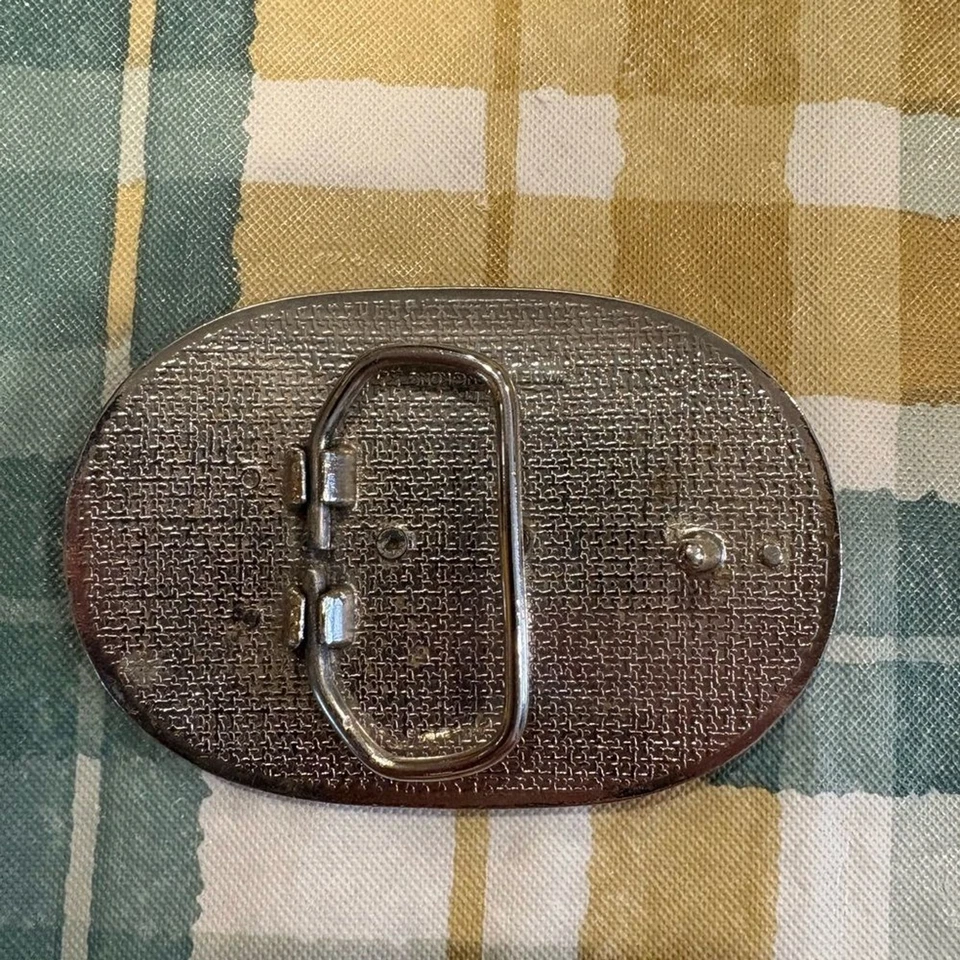 🦅 Vintage Western Belt Buckle Eagle in Flight Floral Scroll Design Silver-Tone - Изображение 2 из 2