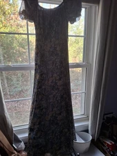 Womens Baltic Born Fit Amd Flare Dress In Blue And Gold Size Small