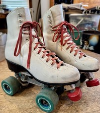 Vtg RIEDELL 220 Roller Skates sz 4 SNYDER SUPER DELUXE Core Bones POWELL Wheels
