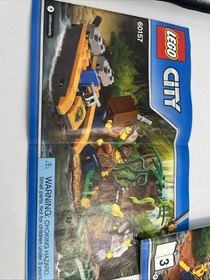 LEGO City Jungle Sets #60157 Starter Set, & 60160 Mobile Lab Incomplete 5 Figs
