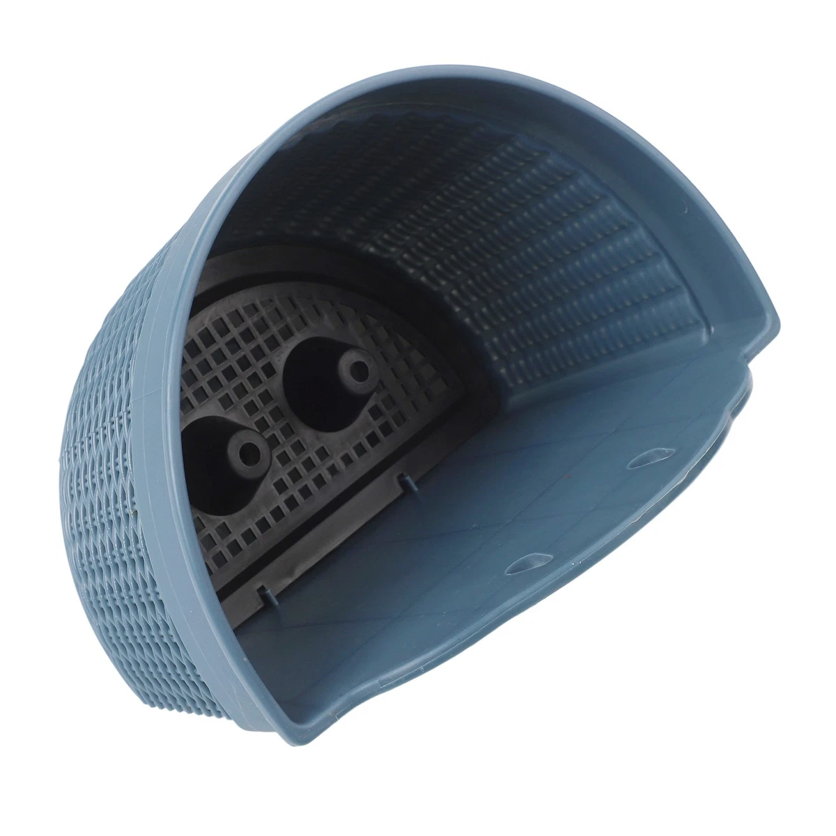 2 Vasi Da Appendere In Finto Rattan - Semicircolari Per Parete, Recinzione, Balcone - Con Gancio E Barriera Acqua - 26x20,5 Cm - 3