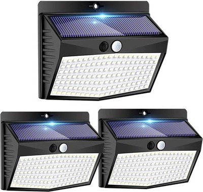 LED Solarleuchten für den Außenbereich - 3er Pack Solarlampe mit Bewegungssensor