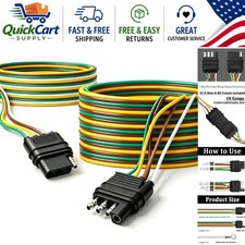 Corrosion-resistant 50ft 4-way Flat Trailer Wiring Kit For Secure Connections Corrosion-resistant 50ft 4-way Flat Trailer Wiring Kit For Secure Connections