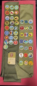 Boy Scout Sash Lot W/ Vintage Eagle Scout Card