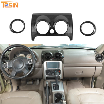 Carbon Fiber Center Air Conditioner Vent Outlet Cover For Jeep Liberty 1999-2006