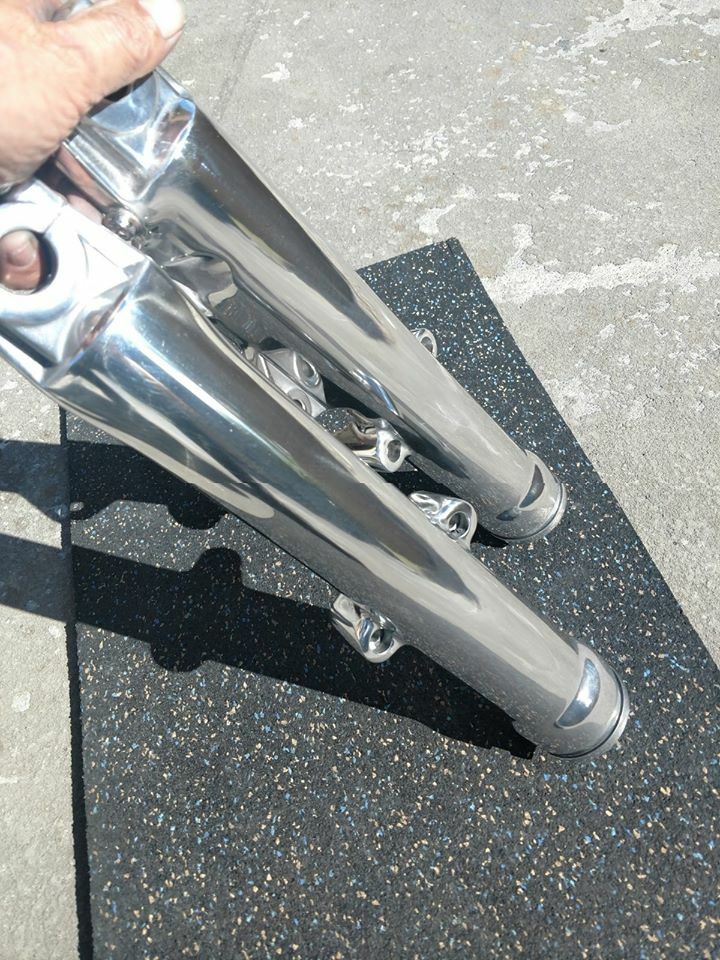 Harley softail dyna polished fork sliders lowers legs fxst fxdwg 2000