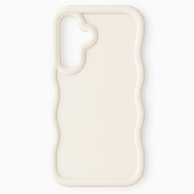 Wavey Silicone PhoneCase Android S24   Soft Matte, Shockproof, Cute Wavy Edge