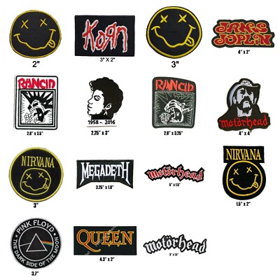 Pink Floyd Queen Rancid Prince Nirvana Motorhead Motorhead Lemmy Iron On Patch