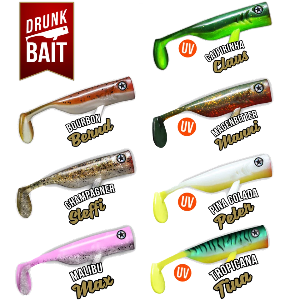 Drunk Bait LMAB 8cm Gummifisch- Softbait Barsch Hecht Zander 6 Stk/1,17 € p.Stk  - Bild 1 von 1