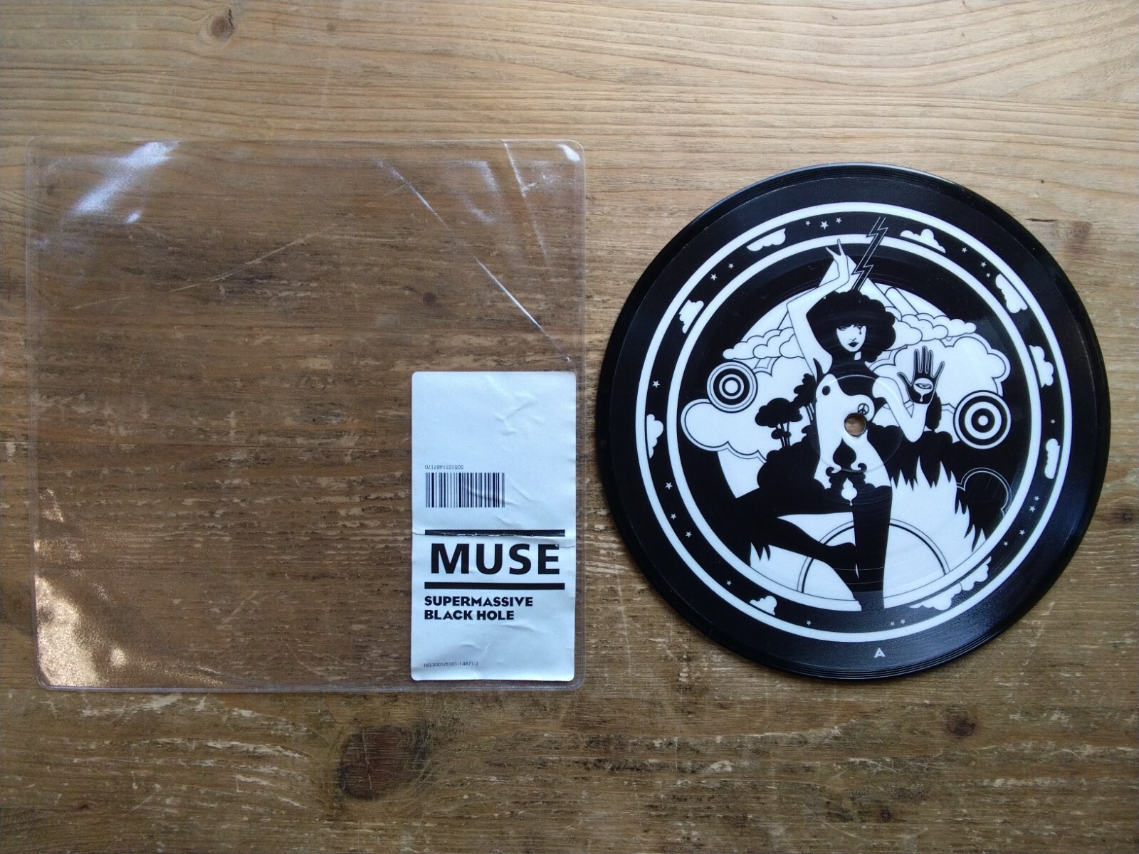 Muse Supermassive Black Hole VG 7"" PICTURE DISC Single Vinyl Record HEL3001