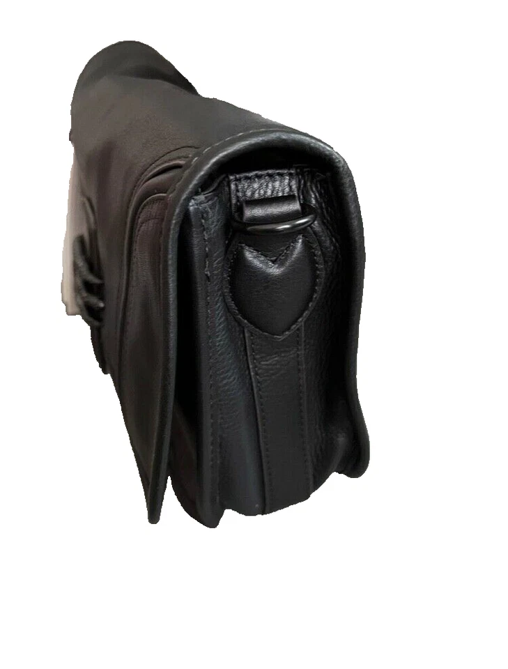 Bolso Bandolera Aimee Kestenberg Cuero Sillín - Feroz y Negro Foto 4 de 4