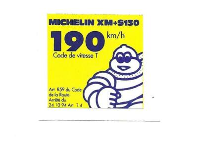 Autocollant Publicitaire Michelin Tracteur - Bibendum Années 80, Vintage