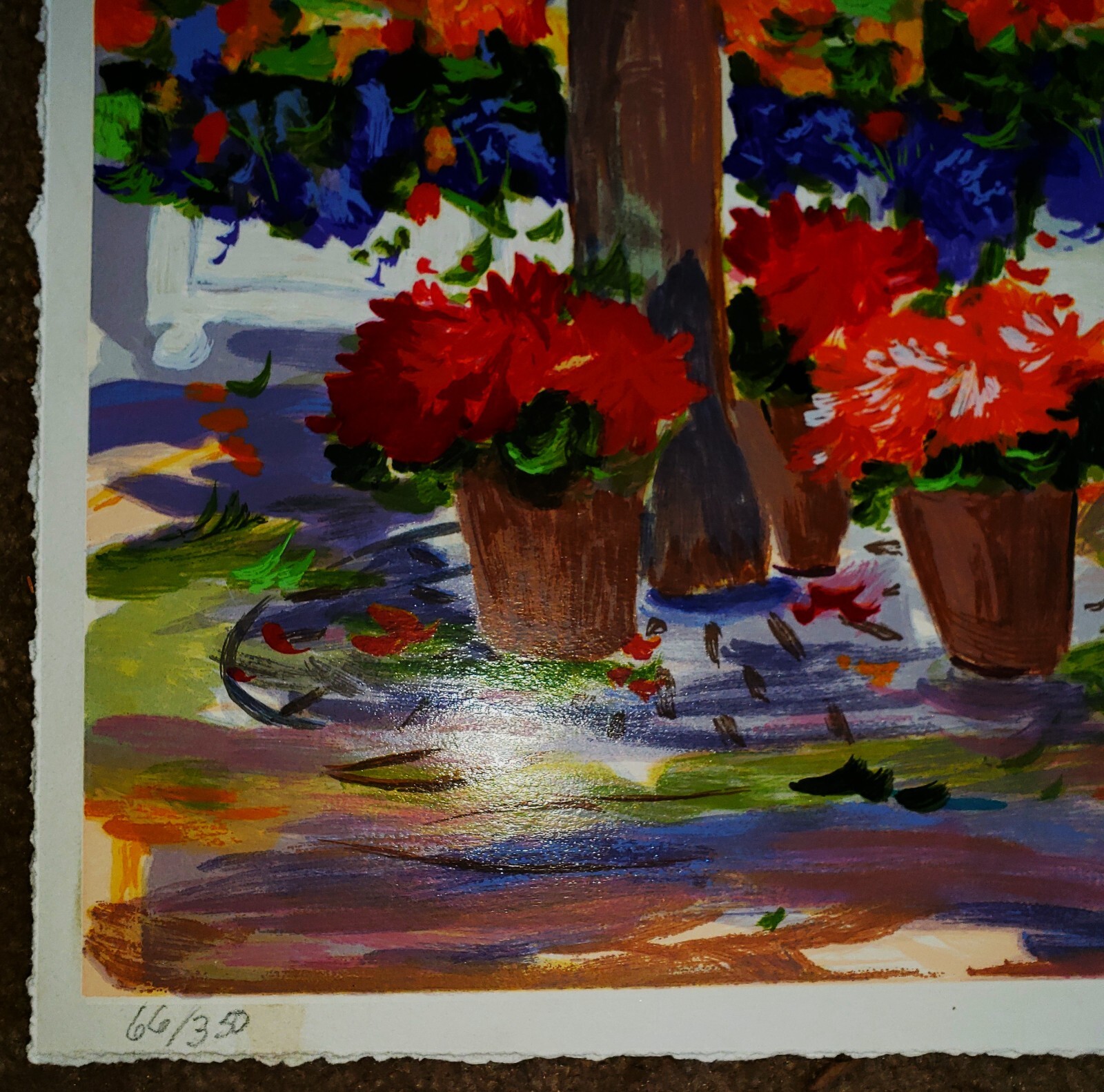 DOROTHY SPANGLER (b. 1928) Pencil SIGNED Cafe Scene Large Serigraph 66/350 WOW!