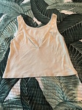 John GALT White Crop Tank Top Onesize 