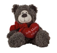 Teddybär Grau mit Herz Ich liebe dich 17 cm ...