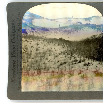 Antike Stereoview Karte Sanddünen auf Cape Cod Masse Keystone View Company #8
