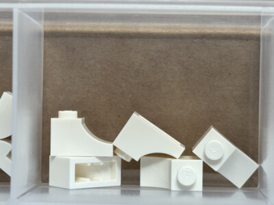 LEGO Parts - White Arch 1 x 2 Inverted - No 78666 - QTY 5