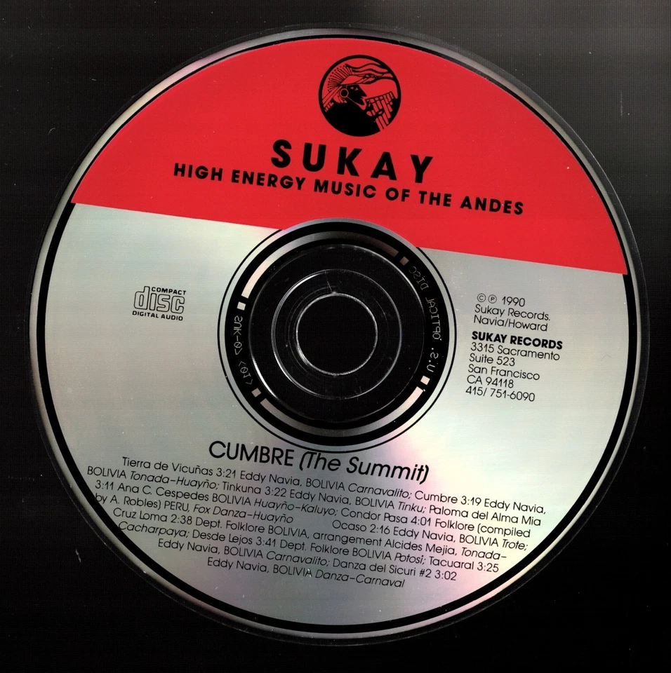 Sukay – Cumbre (The Summit) - CD-Album / Original Sukay Records SUK-07, USA 1990 - Bild 4 von 4