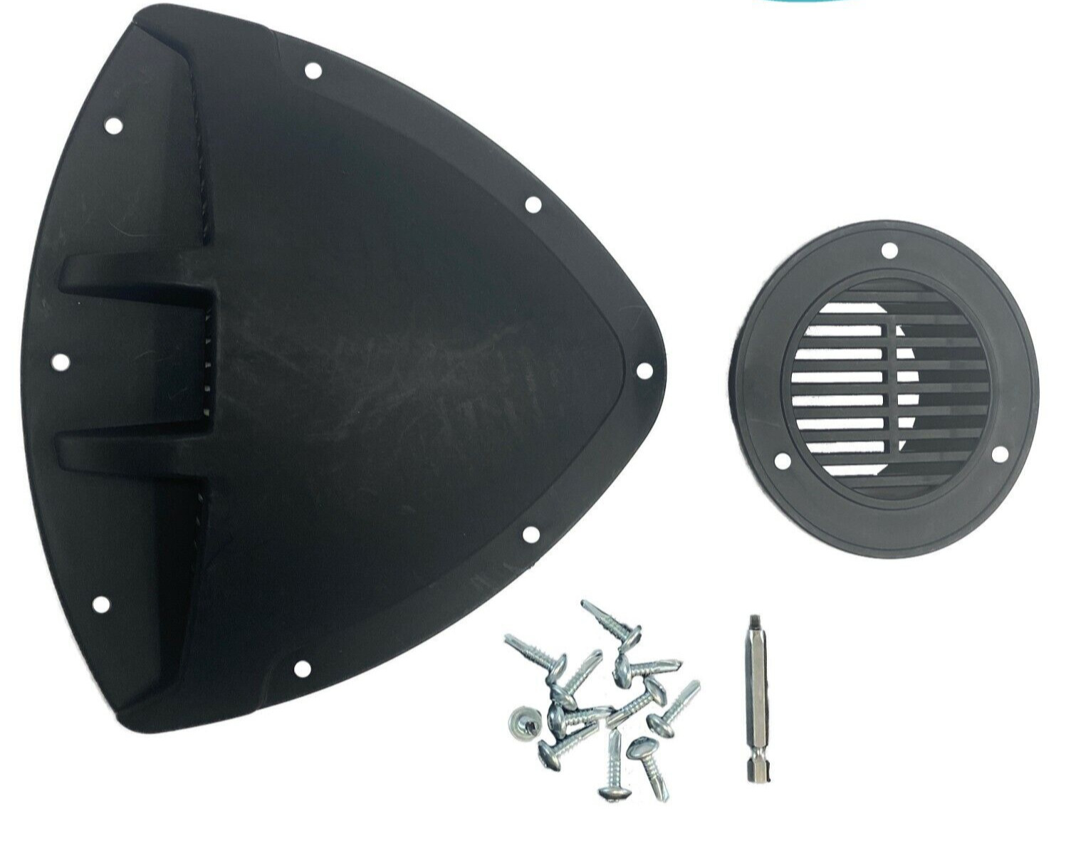 ProCamp RV  Black Cargo Trailer Air Flow Vent Kit W/ Installation Accessories