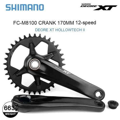 MTB Fahrrad Kurbelgarnitur 170/175mm Kurbelarm 32T/34T/36-26T Kettenblatt 11/12-fach - Bild 5 von 29