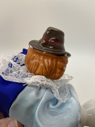 Vintage Poseable Clown With Brown Hat Oversized Hands and Feet Handmade Suit - Bild 4 von 8