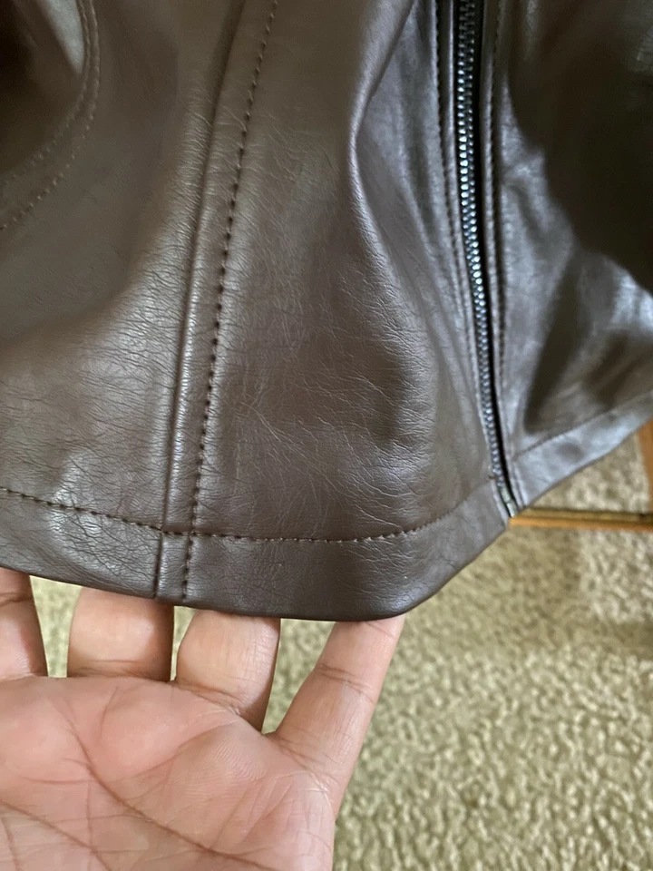 d & co. Women Size 2X Brown Adjustable Wrist 3/4 Sleeve Full Zip Jacket (A18) - Image 2 of 4