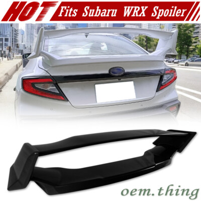 Painted Black Fits Subaru WRX STI VB 5th 4D Sedan Trunk Spoiler Wing 2022-2026