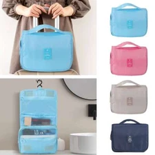 Women Men Travel Cosmetic Makeup Bag Toiletry Hanging Organizer Storage Case