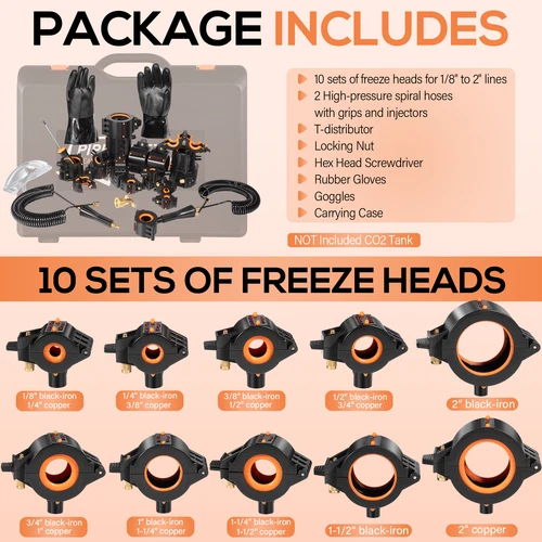 CST2 General Cold-Shot Kit Congelatore per Tubi, Pulitore Universale per Tubi da 1/8" a 2" - Foto 8 di 20