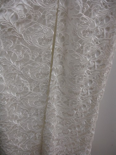 NEW- ADRIANA PAPELL DRESS, WITH A FINE LACE COLOR IVORY SIZE: 6 RETAIL $ 229.00 - Picture 7 of 8
