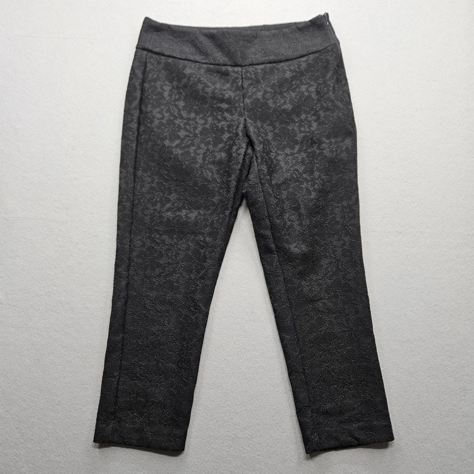 Pantalones florales negros para mujer Elle talla 8 Foto 4 de 4