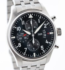 IWC Pilot Chronograph Fliegeruhr, Ref IW377704, Men’s, Stainless Steel, Day-Date 4