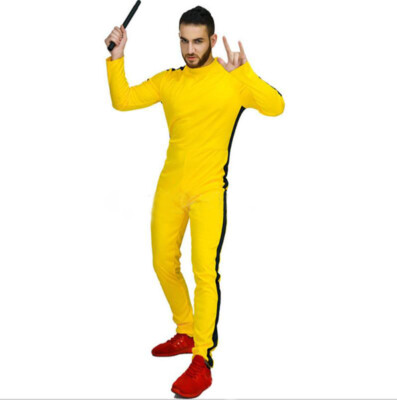 Yellow Martial Arts Uniform Bruce Lee Kung Fu Battle Jumpsuit