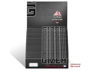 25 x 34 Blättchen GIZEH BLACK  KING SIZE SLIM