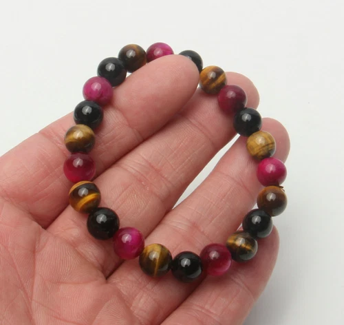 8 mm Natur Tigerauge Reiki Edelstein Armband Kristall Quarz Heilung Dekorieren - Bild 4 von 7