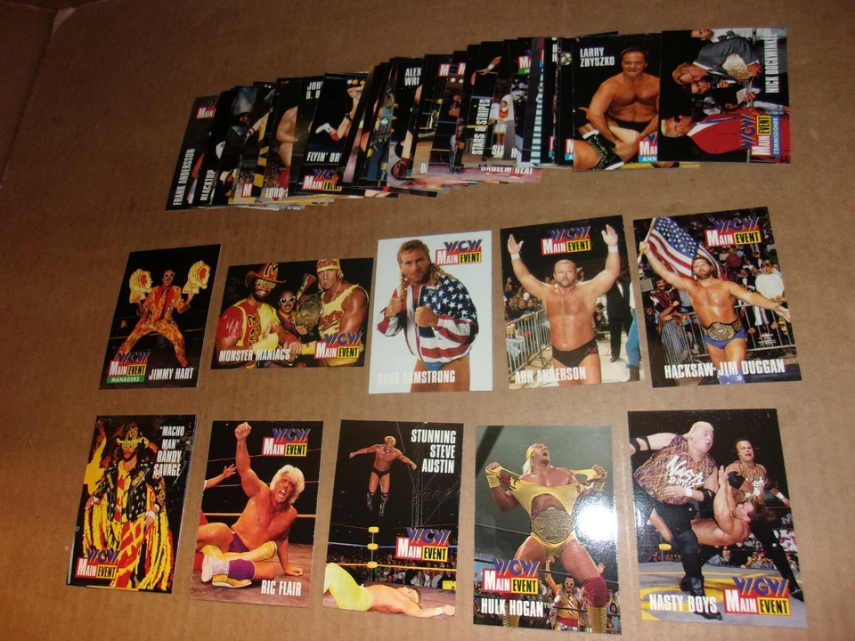 1995 WCW 50 Card Set Main Event Wrestling Hulk Hogan Steve Austin Flair MachoMan - Image 4 of 4