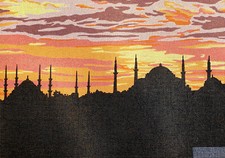 Needlepoint tapestry painted canvas 14.845 - Sunset 18"x24" GobelinL