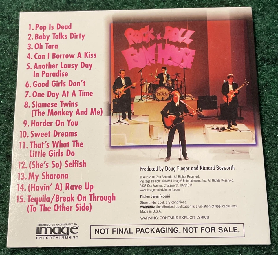 THE KNACK Live Rock n roll Fun House 2001 RARE Carded Sleeve ADVNCE PROMO DJ CD Foto 3 de 3