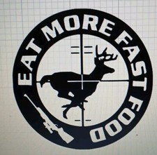 Eat More Fast Food Deer Gun Decal