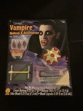 Vampire Makeup and Accessories Teeth Blood Necklace Halloween Costume Kit