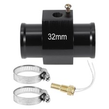 12/24V Universal Water Temp Sensor Kit, 1/8" NPT Black Adapter 140'F on - 32mm