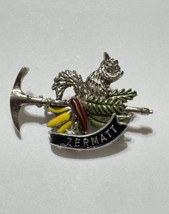 Zermatt Switzerland Squirrel Swiss Hat Pin Collectable Lapel Pin Vintage